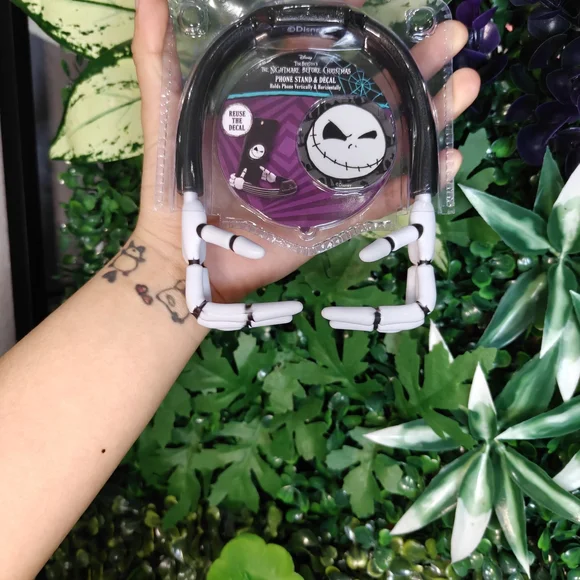 Hand Phone Stand Jack Skeleton Nightmare Before Christmas Phone Stand & Decal - Picture 3 of 7